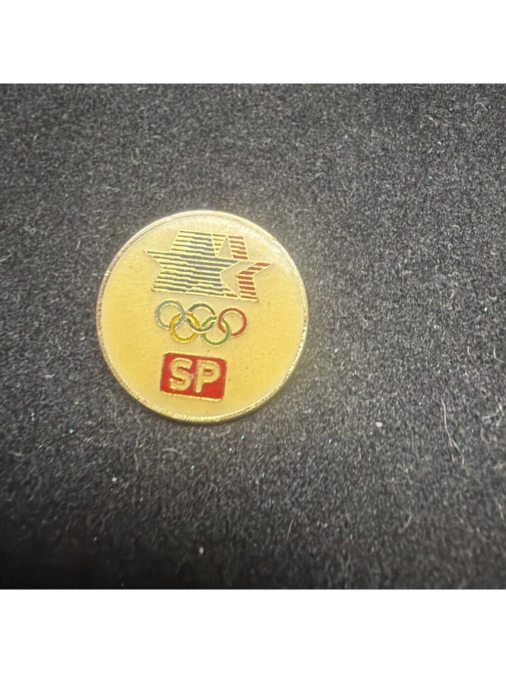 Southern Pacific Olympic Sponsor Pin SP 1984 Los Angeles with Stars in Motion